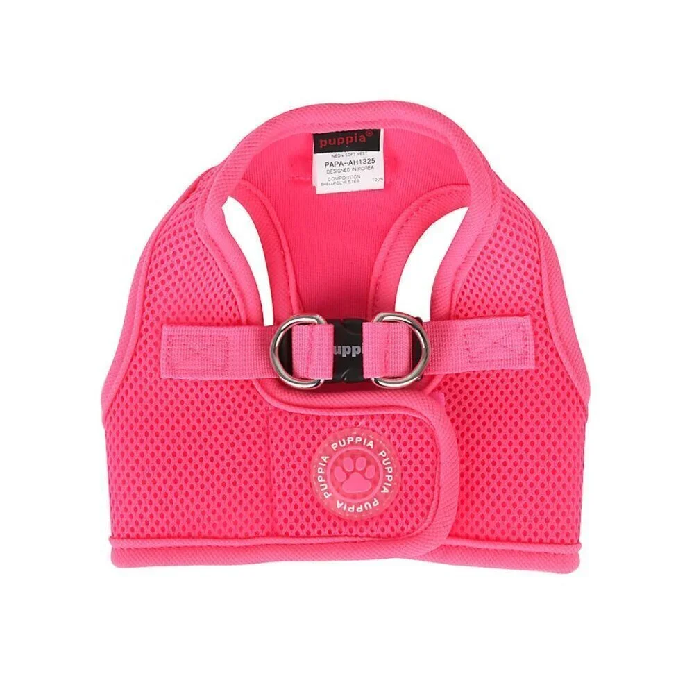 NEW Puppia Neon Soft Step-In Vest Dog Harness in Neon Pink Sz. XL